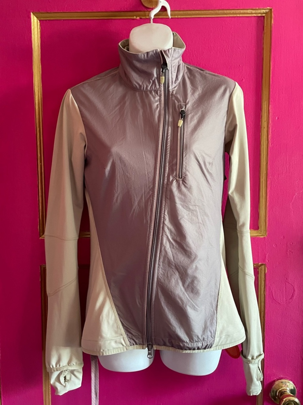Stella McCartney x Adidas Lightweight Two-Tone track Jacket - Taupe & Cream S